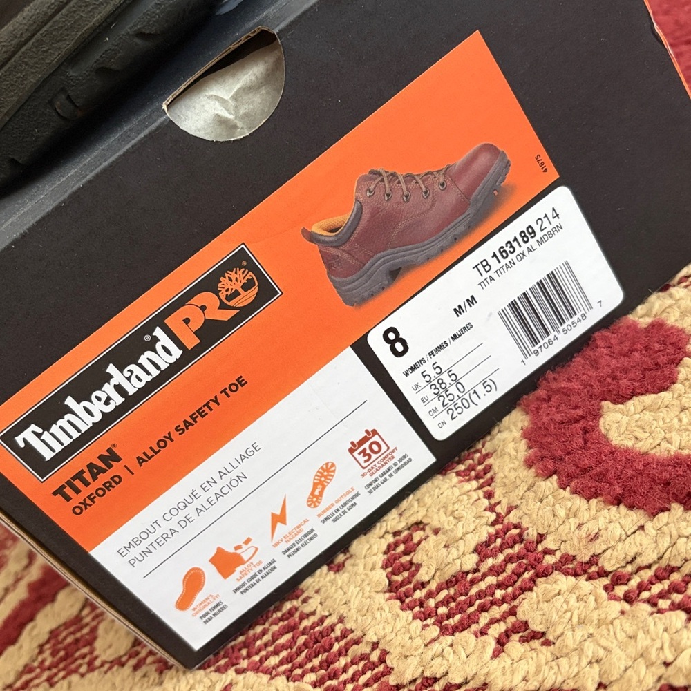 Timberland Pro Titan Oxford alloy safety toe work shoe women’s 8M - Picture 2 of 11